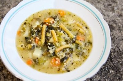 Zupa z fasolki szparagowej z kaszą jęczmienną